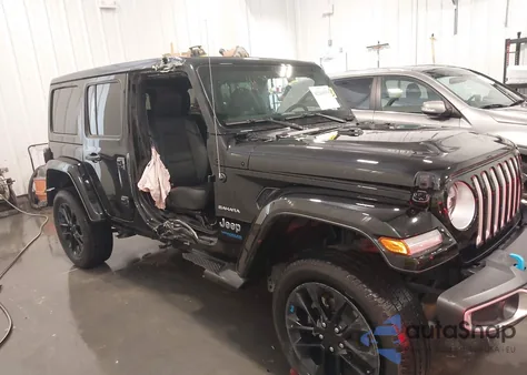 2022 Jeep Wrangler 4Xe Unlimited Sahara 4X4 из США, поврежденный, VIN 1C4JJXP61NW276048